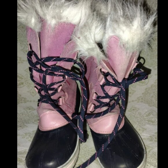 Ozark Trail Women's Pink Black Tall 3M Thinsulate Winter Fashion Boot Size 6. - Picture 1 of 5